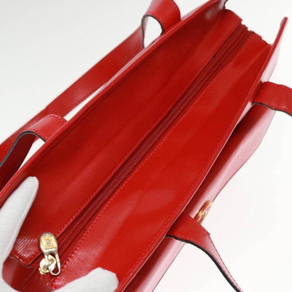CELINE Shoulder Bag Leather Red Auth bs15049 - Picture 6 of 15